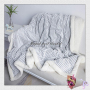 Solid Striped Throw Blanket Flannel Fleece Soft Adult Bed Cover Winter Warm Stitch Fluffy Bed Linen Bedspread for Sofa Bedroom