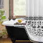 OEM Factory Wholesale PrintingShower Curtains,  Waffle Weave  Shower Curtains with Tassel$