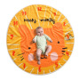 Print Milestone Photography Blanket Animal Background, Hot Selling Baby Soft Bathing Towel/