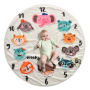 Print Milestone Photography Blanket Animal Background, Hot Selling Baby Soft Bathing Towel/