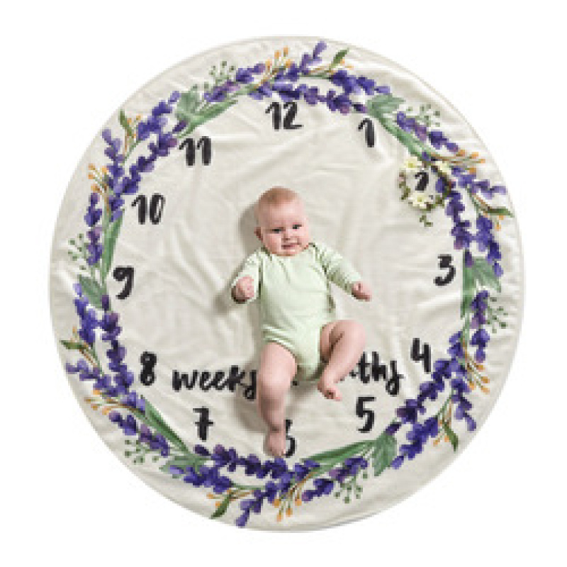 Print Milestone Photography Blanket Animal Background, Hot Selling Baby Soft Bathing Towel/