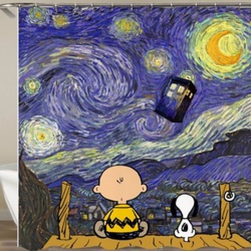 Rideau de douche imperméable à motif de vagues de la mer de Kanagawa, imprimé numérique, vente en gros