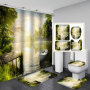 Drop shipping Digital Printing Custom Sublimation Shower Curtain,Gradient Color Printed Bathroom Shower Curtain Waterproof/