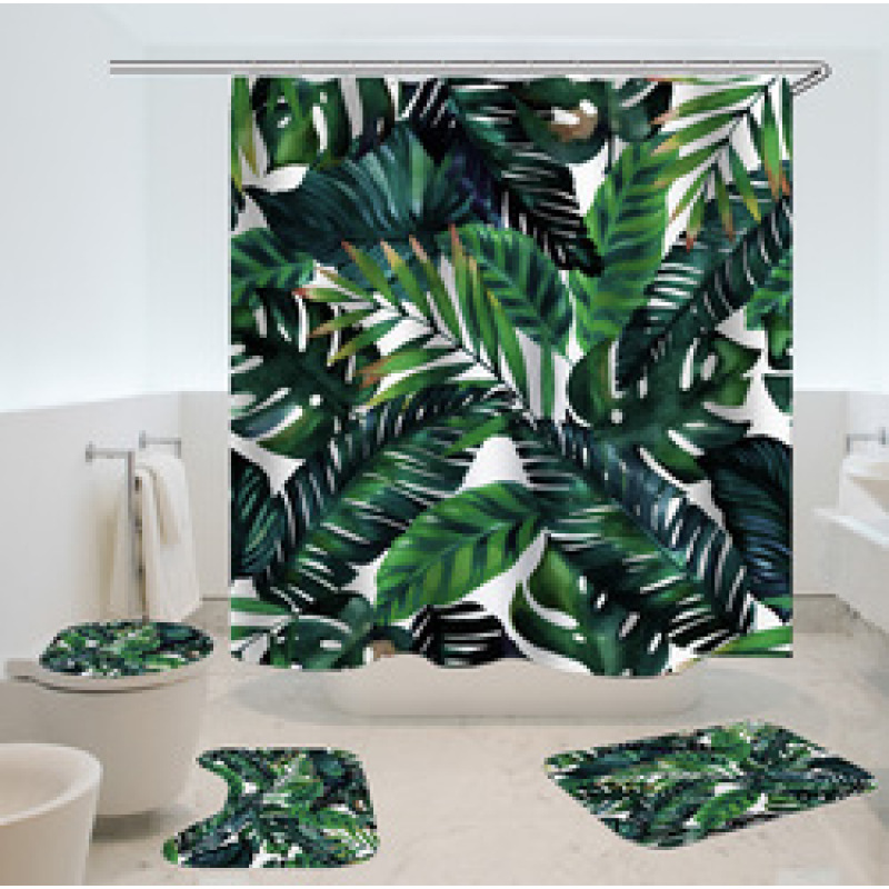 Drop shipping Digital Printing Custom Sublimation Shower Curtain,Gradient Color Printed Bathroom Shower Curtain Waterproof/