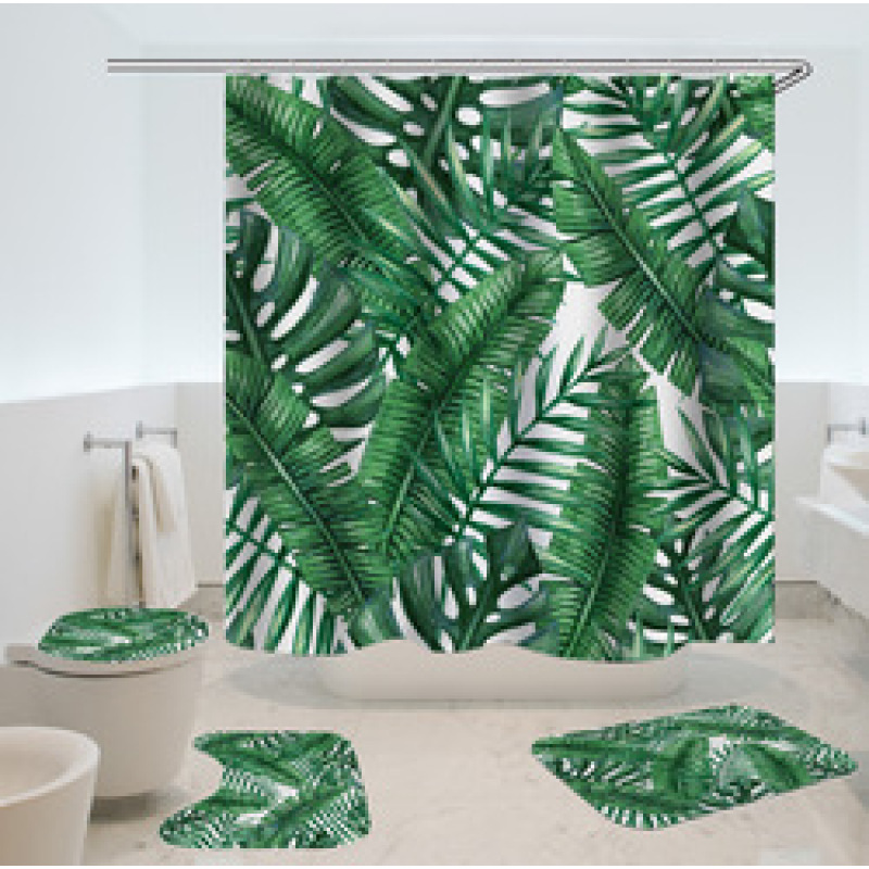 Drop shipping Digital Printing Custom Sublimation Shower Curtain,Gradient Color Printed Bathroom Shower Curtain Waterproof/