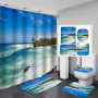 Drop shipping Digital Printing Custom Sublimation Shower Curtain,Gradient Color Printed Bathroom Shower Curtain Waterproof/