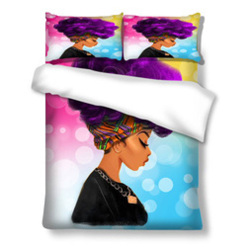 egyptian cotton bed sheet, african black women comforter bedding/3d bedsheet