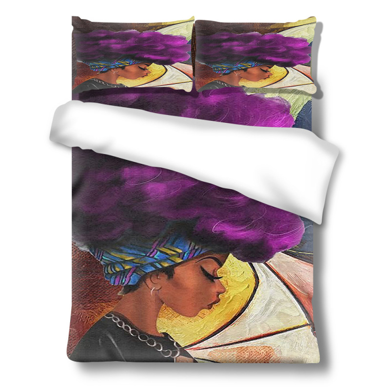 egyptian cotton bed sheet, african black women comforter bedding/3d bedsheet