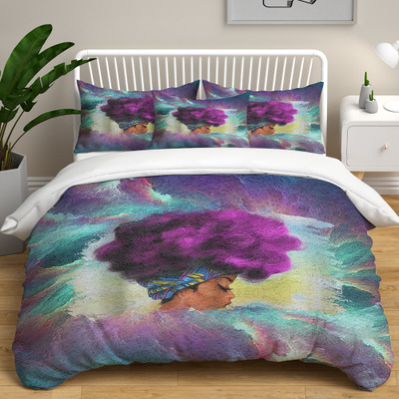 egyptian cotton bed sheet, african black women comforter bedding/3d bedsheet