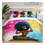 egyptian cotton bed sheet, african black women comforter bedding/3d bedsheet