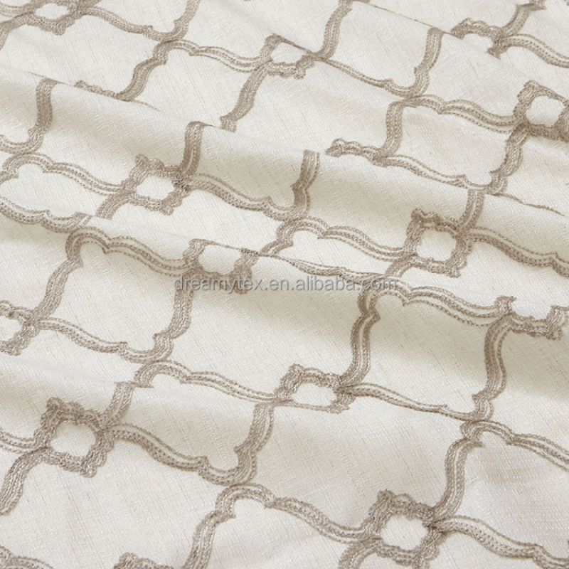 wholesale custom new design design pvc window panel embroidered curtain