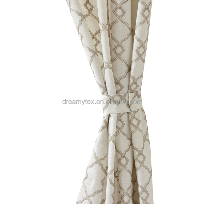 wholesale custom new design design pvc window panel embroidered curtain