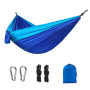 Nylon outdoor tear-proof anti-rollover camping 210T parachute cloth hammock Comes with two 8cm iron hooks nylon rope storage bag