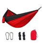 Nylon outdoor tear-proof anti-rollover camping 210T parachute cloth hammock Comes with two 8cm iron hooks nylon rope storage bag