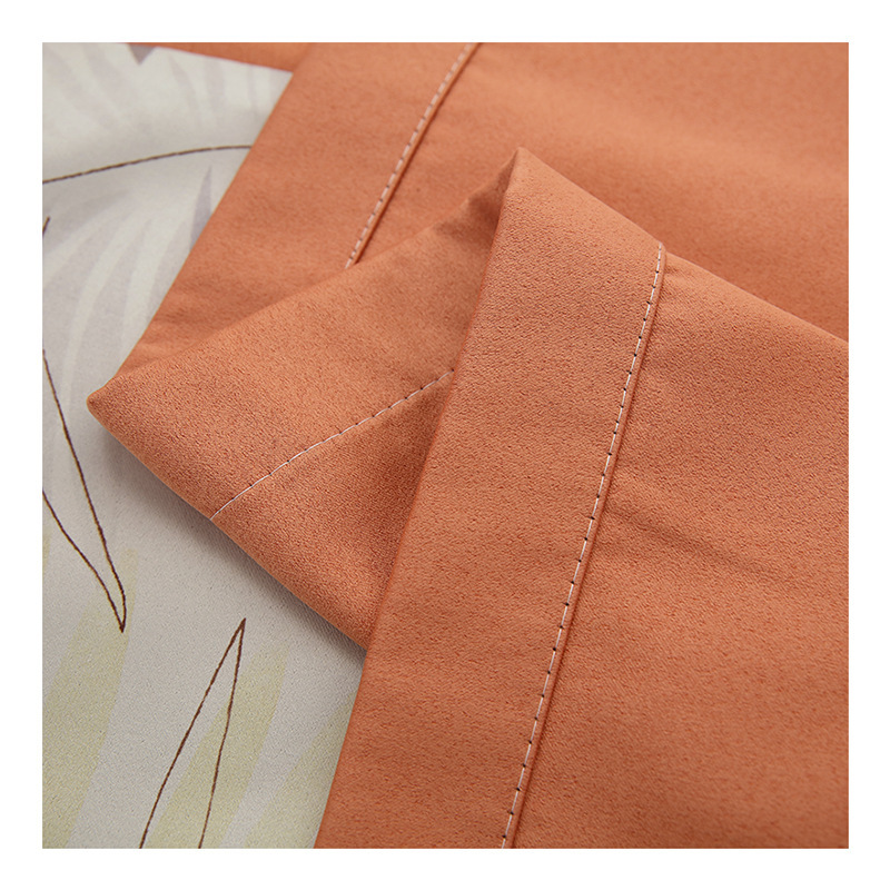 Luxury Leaves Printed Seamless Window Curtain  for Living Room/