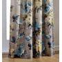 artistic floral design traditional blackout window curtain