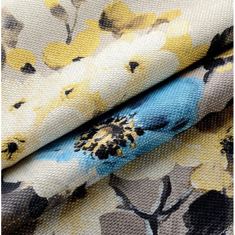 artistic floral design traditional blackout window curtain