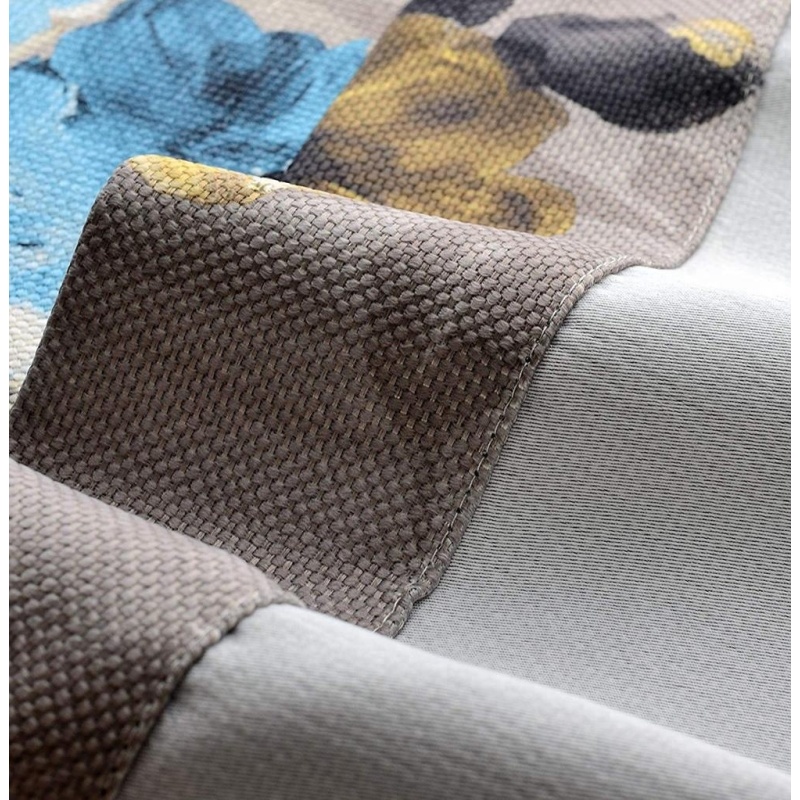 artistic floral design traditional blackout window curtain