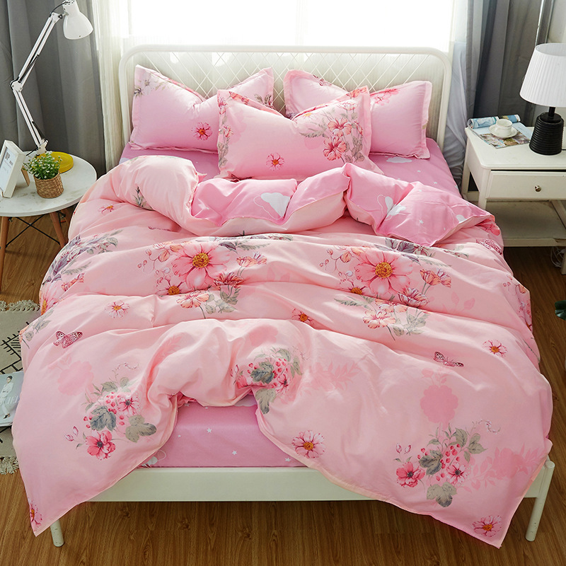 Amazon Hot Sale 4 Piece Suit Bedding Set Baby Bedsheet, Student Dormitory Cartoon Bedding Sets/