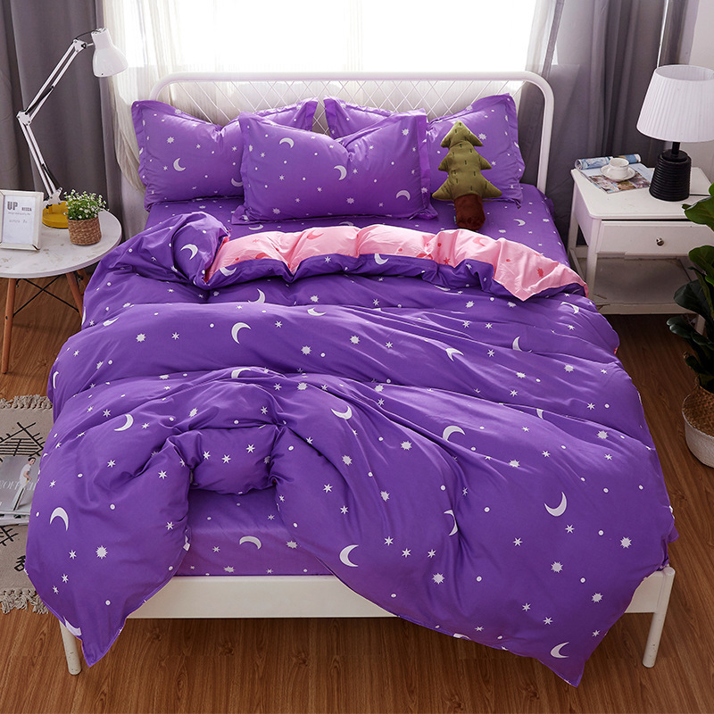 Amazon Hot Sale 4 Piece Suit Bedding Set Baby Bedsheet, Student Dormitory Cartoon Bedding Sets/