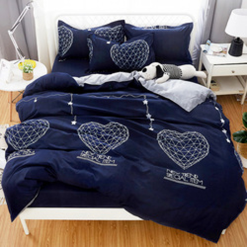 Amazon Hot Sale 4 Piece Suit Bedding Set Baby Bedsheet, Student Dormitory Cartoon Bedding Sets/