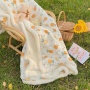 Cute pattern, double-layer lamb wool blanket, warm sofa multi-functional blanket Scottish Warm/