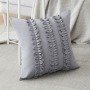 Nordic living room sofa decorative cushion, solid color handmade flower pillowcase, velvet pillow cover