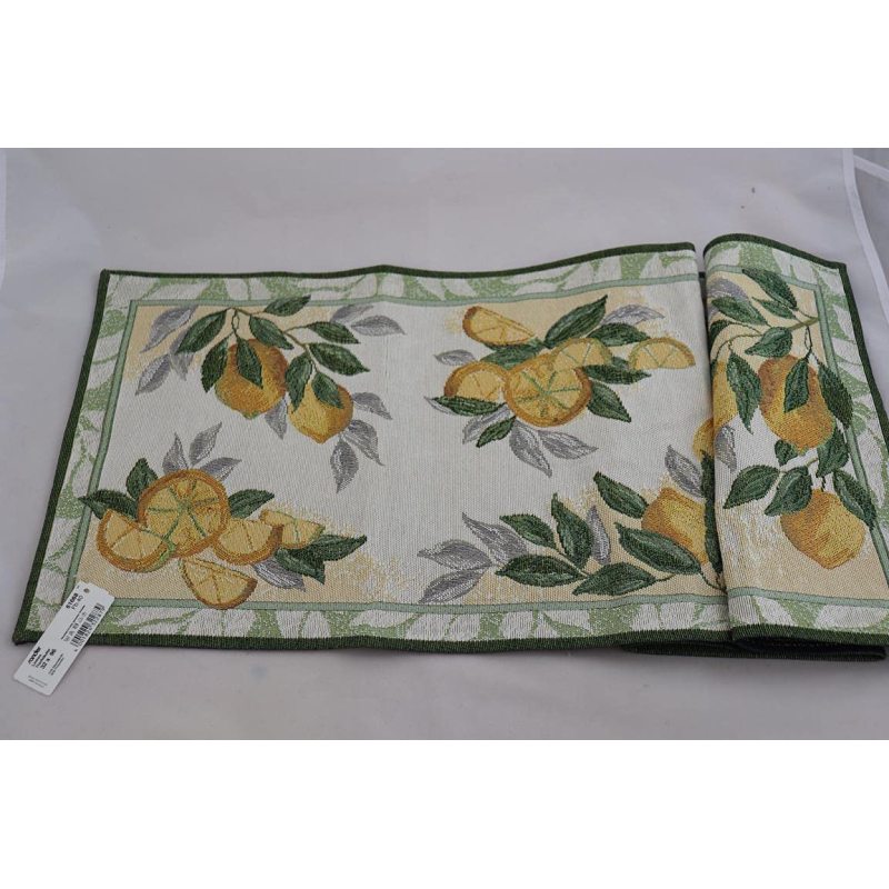 270 x 30 cm Table Runner Christening with Fish Motif., Jute Wreath Pattern Table Runner Decoration#