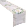 270 x 30 cm Table Runner Christening with Fish Motif., Jute Wreath Pattern Table Runner Decoration#
