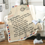 Couverture Sherpa épaisse et chaude personnalisée, couverture imprimée personnalisée avec lettre d'amour/