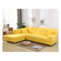 Wholesale Home Decoration Item 100% Polyester Sofa Cover L Shape Couch, 1/2/3/4Seaters Solid Black Sofa SlipCovers/