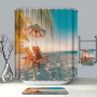 Cheap Natural Landscape Water Proof Shower Curtain Fabric, New Custom Shower Curtain Bathroom Sets/