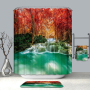 Cheap Natural Landscape Water Proof Shower Curtain Fabric, New Custom Shower Curtain Bathroom Sets/