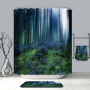 Cheap Natural Landscape Water Proof Shower Curtain Fabric, New Custom Shower Curtain Bathroom Sets/