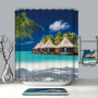 Cheap Natural Landscape Water Proof Shower Curtain Fabric, New Custom Shower Curtain Bathroom Sets/