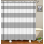 Fashion Sublimation Geometry Pattern Bathroom Shower Curtain, Washable 100% Polyester White Bathroom Curtains