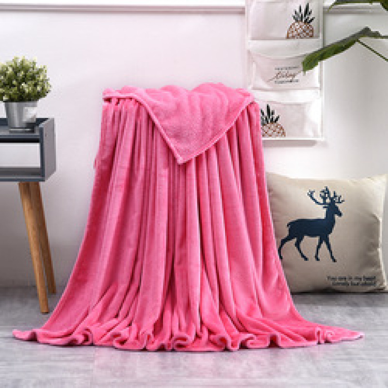 Wholesale cheap solid color flannel blanket summer blanket /coverlet soft blanket#