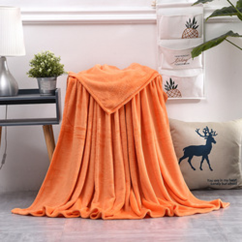 Wholesale cheap solid color flannel blanket summer blanket /coverlet soft blanket#