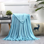 Wholesale cheap solid color flannel blanket summer blanket /coverlet soft blanket#