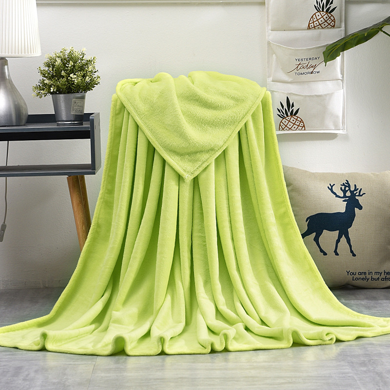 Wholesale cheap solid color flannel blanket summer blanket /coverlet soft blanket#