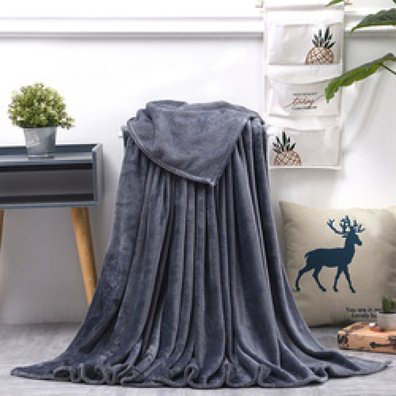 Wholesale cheap solid color flannel blanket summer blanket /coverlet soft blanket#