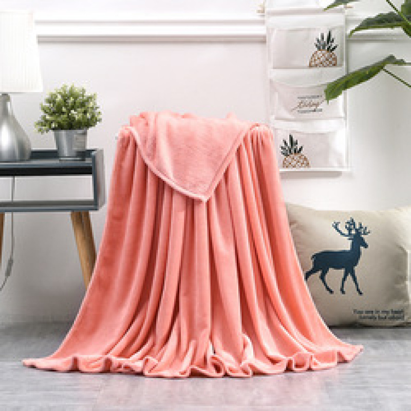 Wholesale cheap solid color flannel blanket summer blanket /coverlet soft blanket#