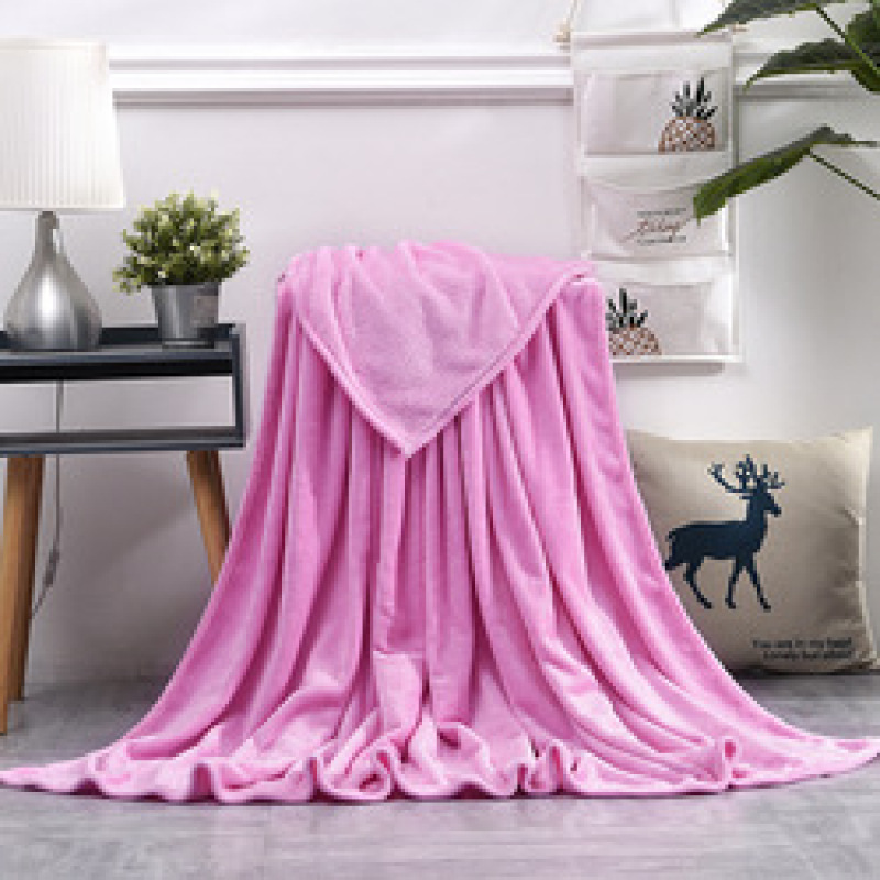 Wholesale cheap solid color flannel blanket summer blanket /coverlet soft blanket#