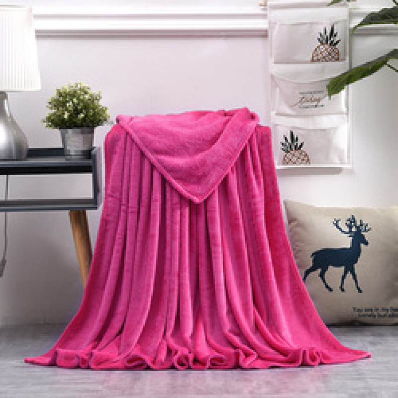 Wholesale cheap solid color flannel blanket summer blanket /coverlet soft blanket#