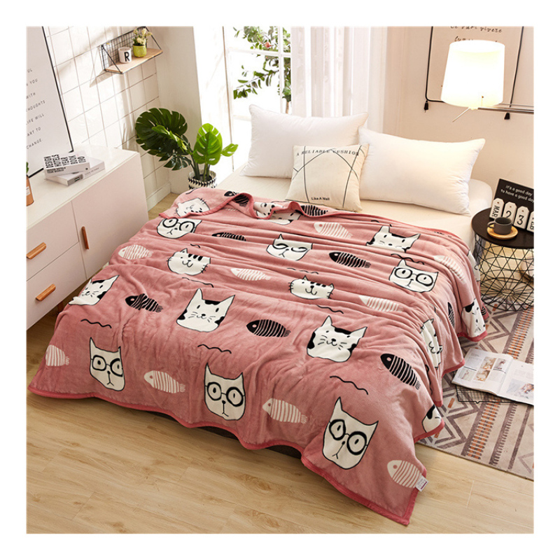 Bedspread Blanket 200x230cm High Density Super Soft Flannel Blanket Woven Square 1piece/opp Bag or Custom Accept Customized Logo