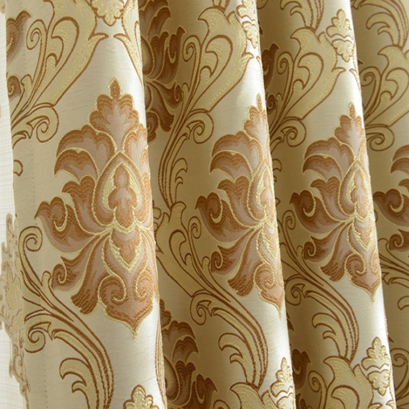 Textiles high quality blackout luxury Jacquard Panel fancy curtains