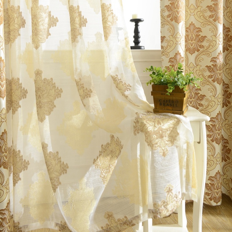 Textiles high quality blackout luxury Jacquard Panel fancy curtains