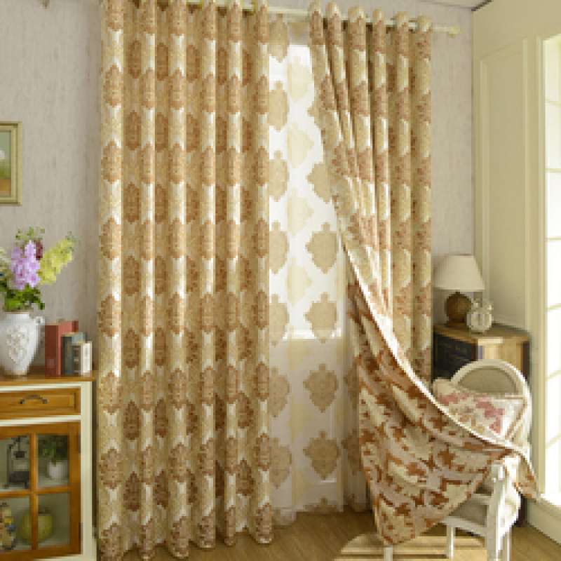 Textiles high quality blackout luxury Jacquard Panel fancy curtains