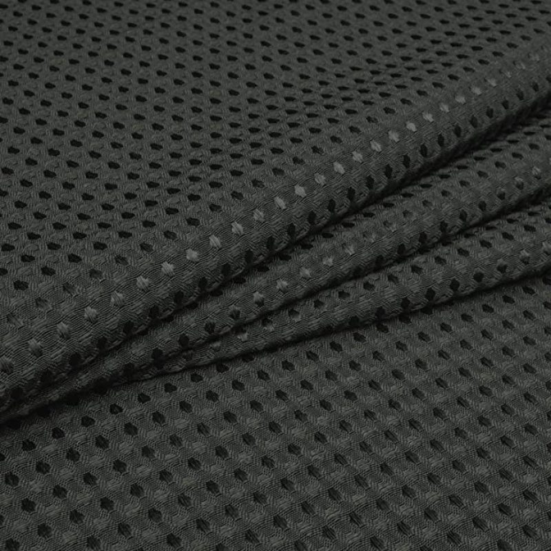 Graphite Gray Waffle Weave Hotel Luxury Spa Bathroom 72x72 Polyester Shower Curtain, 230GSM Heavy Duty Fabric Shower Curtain/