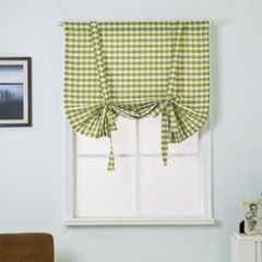 Buffalo Check Plaid Gingham Custom Fit Farmhouse Window Curtain Tie Up Shades